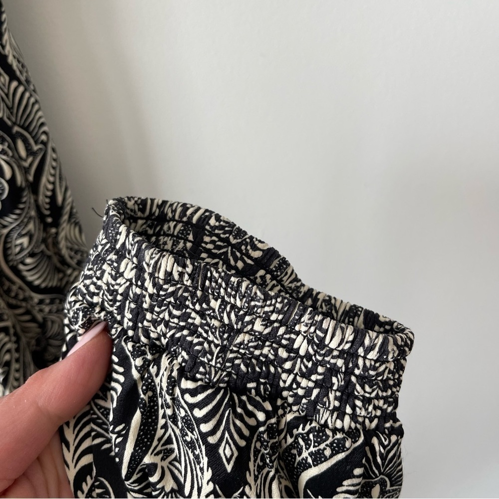 ❌SOLD❌ Anthropologie Zadie Black and cream Short sleeve Jumpsuit Size 4 - Picture 12 of 16
